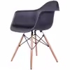 صندلی کروماتیک مدل Black Armchair Wood Legs