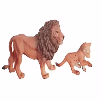 فیگور مدل شیر وبچه شیر مجموعه 2عددی