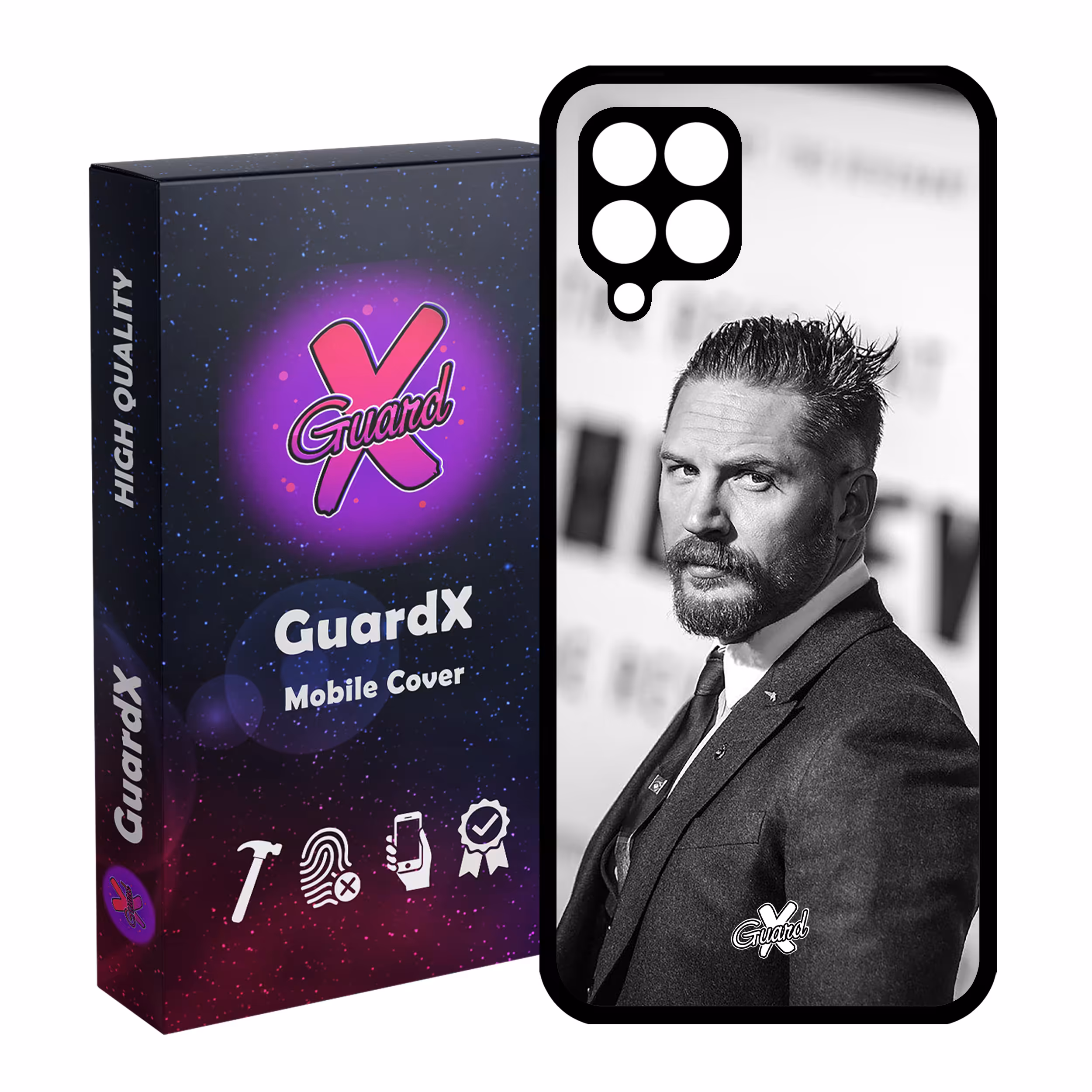 کاور گارد ایکس طرح تام هاردی مدل Glass10140 مناسب برای گوشی موبایل سامسونگ Galaxy A12