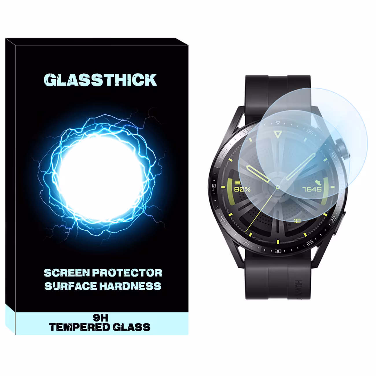 محافظ صفحه نمایش شیشه ای گلستیگ مدل SH-GL مناسب برای ساعت هوشمند هوآوی Watch GT 3 46mm بسته دو عددی