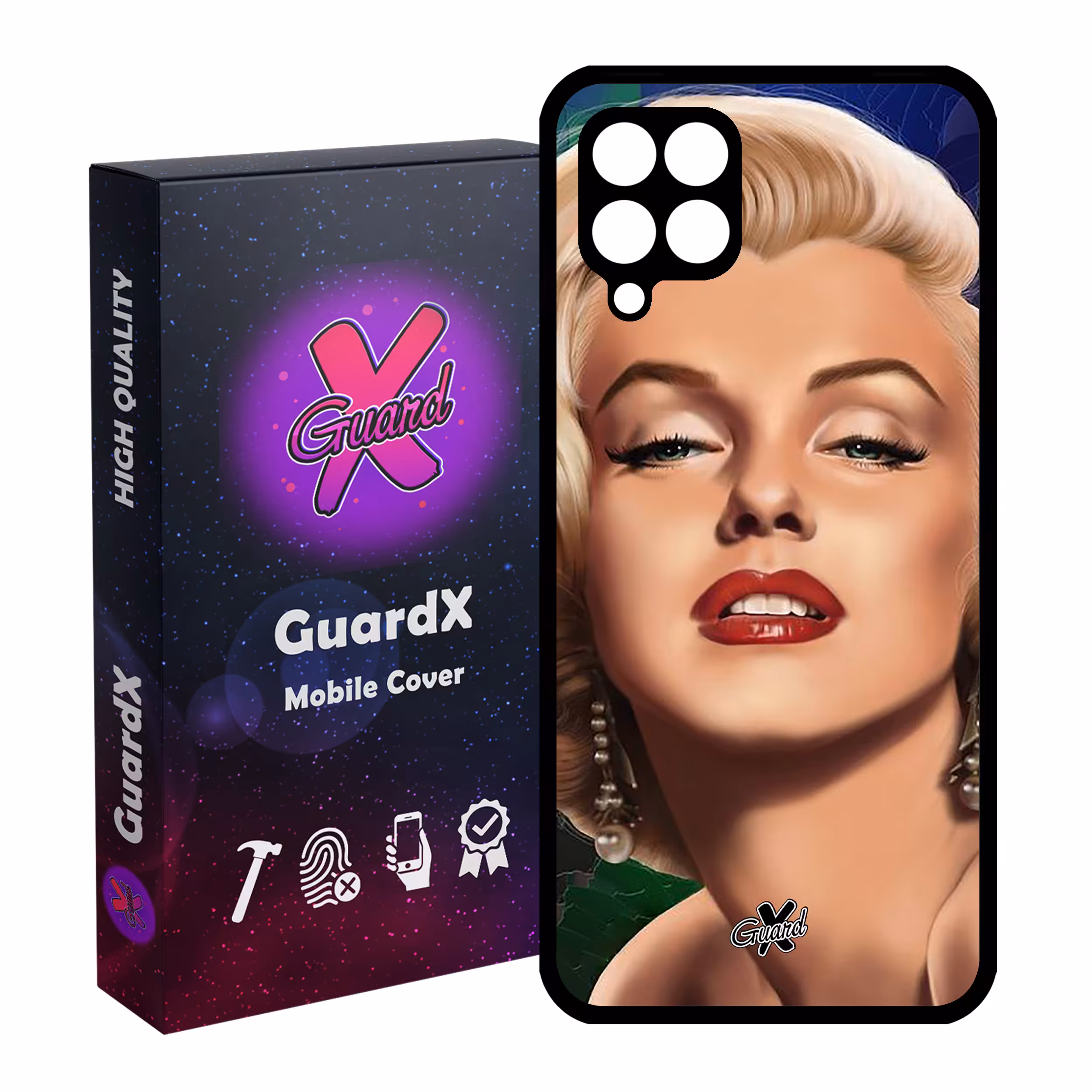 کاور گارد ایکس طرح Marilyn Monroe مدل Glass10300 مناسب برای گوشی موبایل سامسونگ Galaxy A12