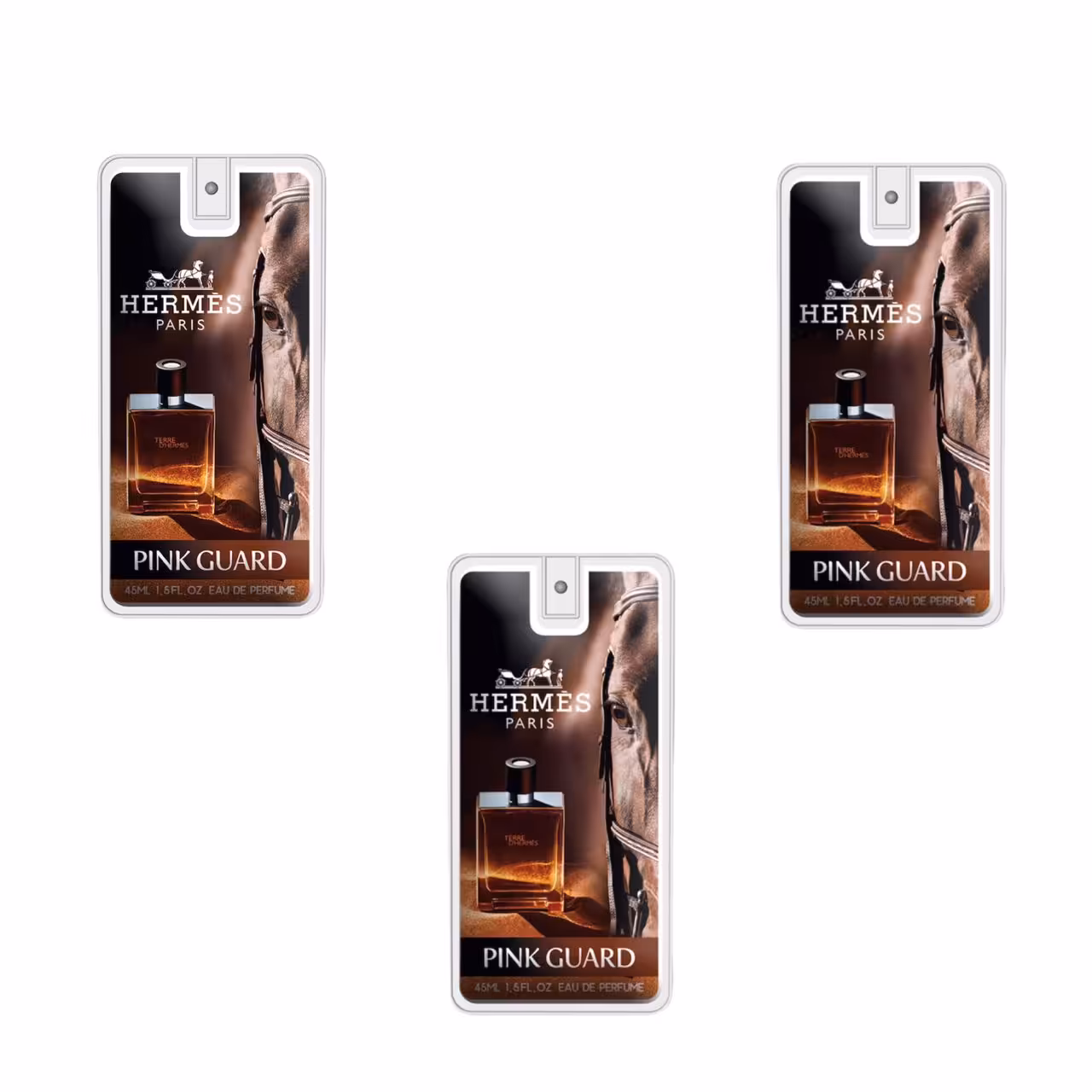 عطر جیبی پینک گارد مدل هرمس حجم 45 میلی لیتر مجموعه 3 عددی