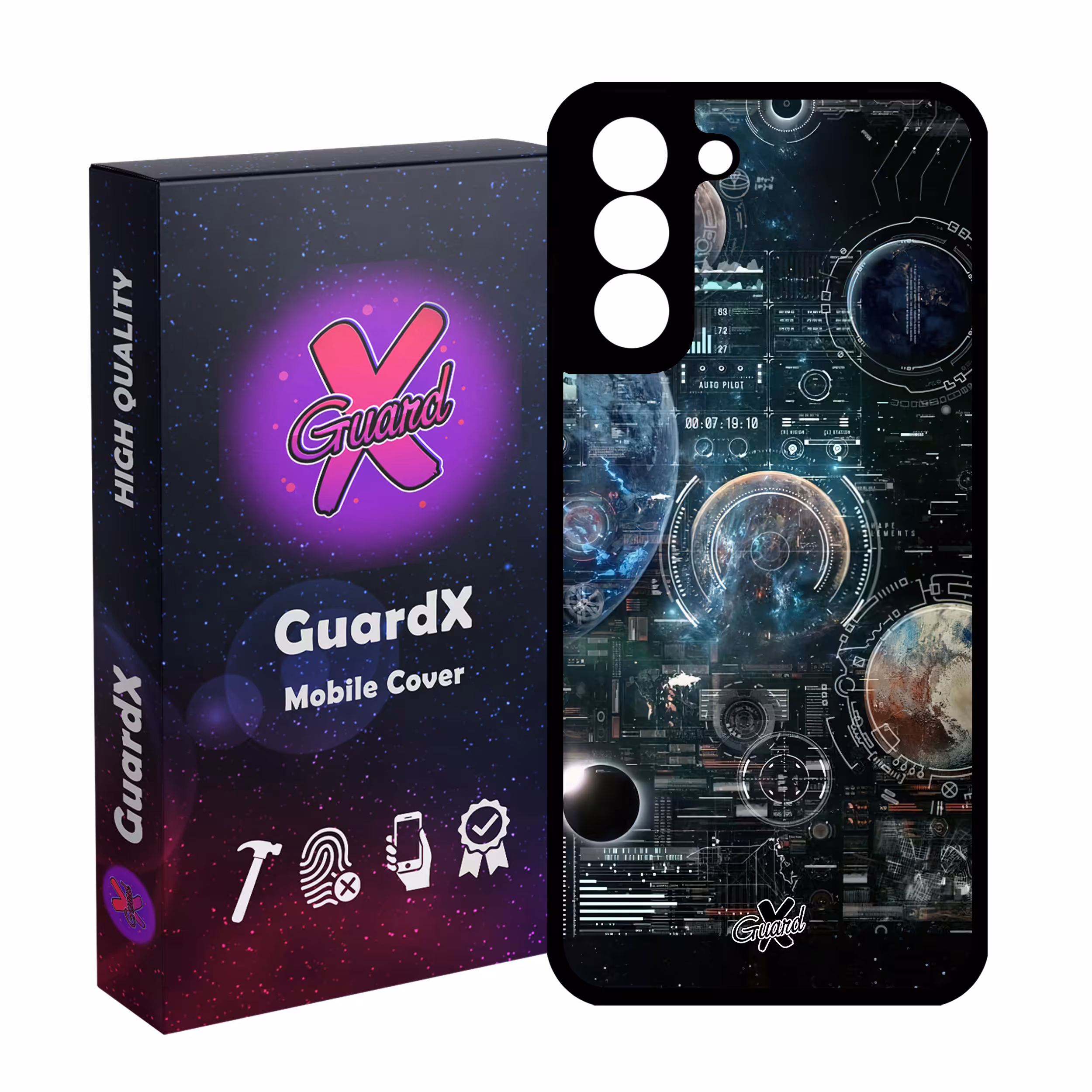 کاور گارد ایکس طرح فضا مدل Glass10512 مناسب برای گوشی موبایل سامسونگ Galaxy S21 FE