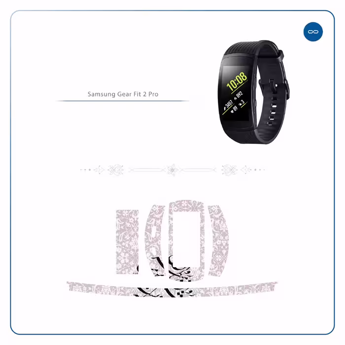 برچسب ماهوت طرح Nastaliq-2 مناسب برای ساعت هوشمند سامسونگ Galaxy Gear Fit 2 Pro