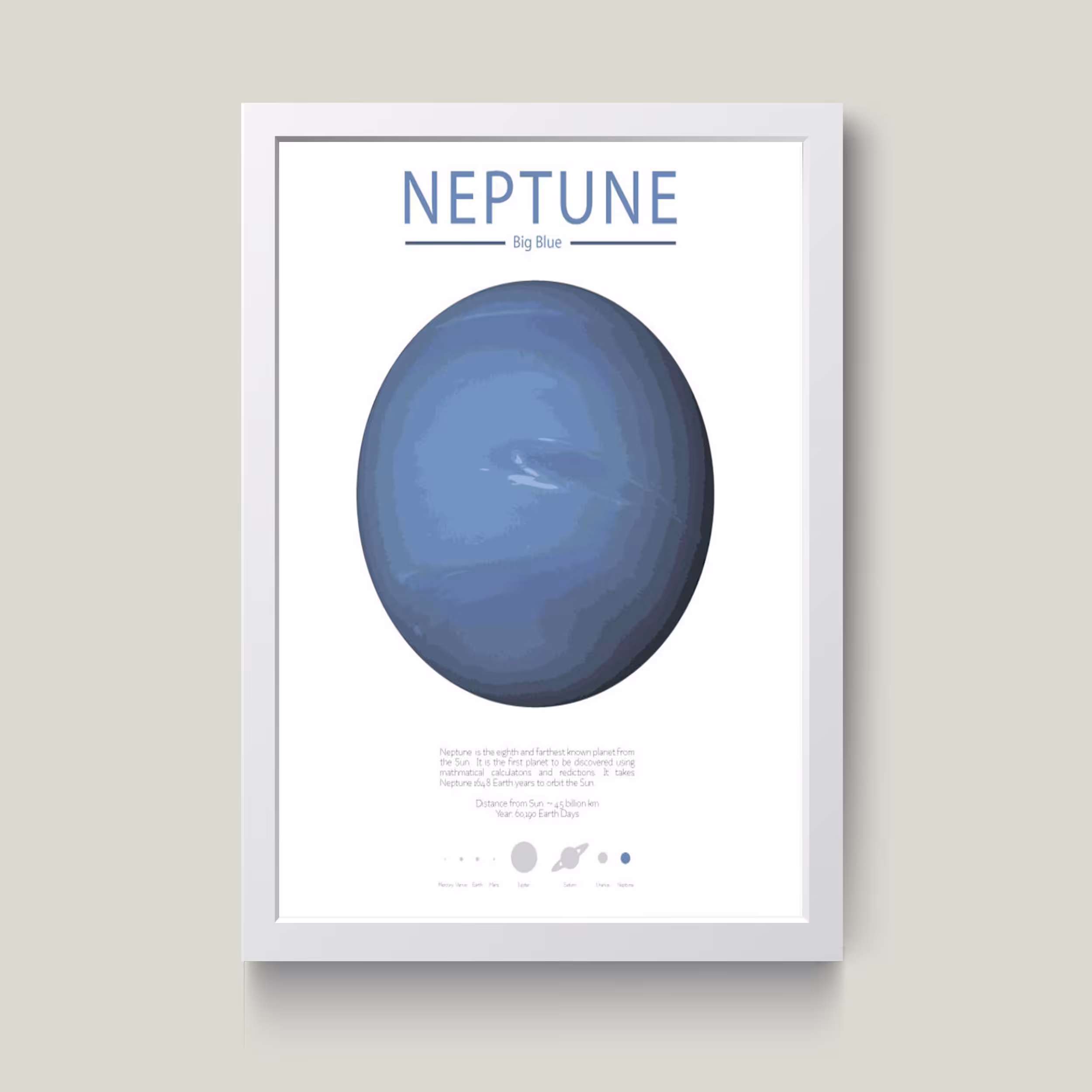 تابلو مدل مینیمال نپتون Neptune کد m2422-w