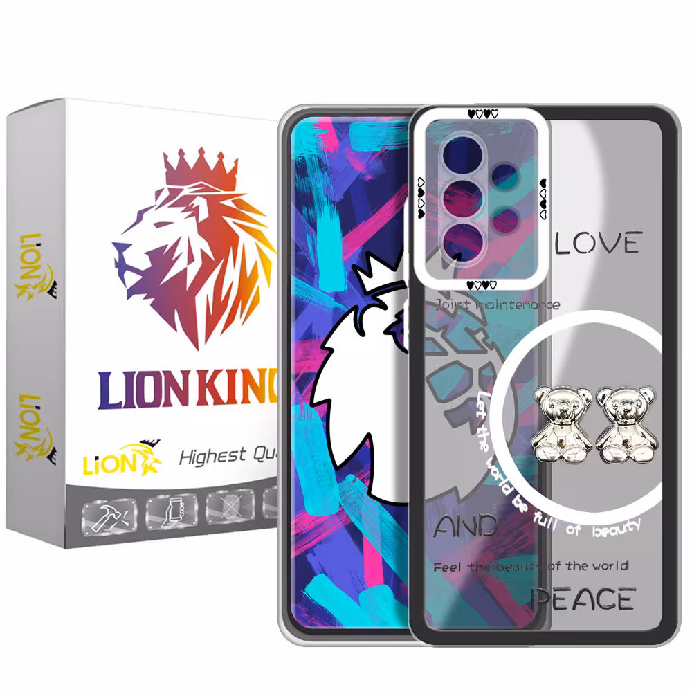 کاور لاین کینگ مدل دو خرسLOVE مناسب برای گوشی موبایل سامسونگ Galaxy A13 4G
