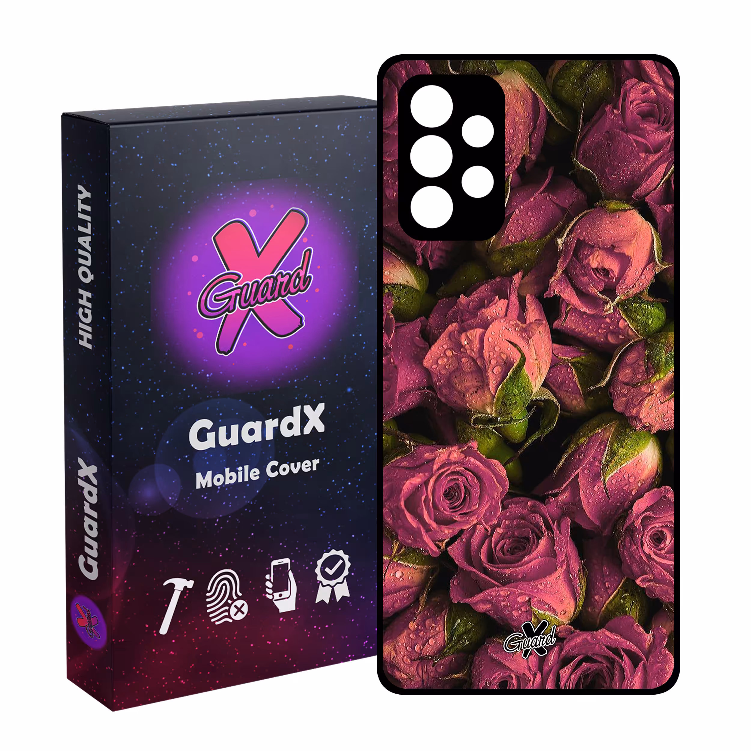 کاور گارد ایکس طرح Flower مدل Glass10006 مناسب برای گوشی موبایل سامسونگ Galaxy A32 5G