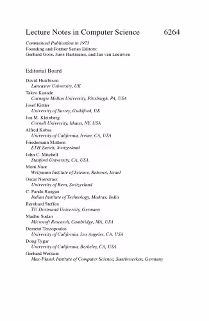 خرید و دانلود نسخه کامل کتاب Trust, Privacy and Security in Digital Business: 7th International Conference, TrustBus 2010, Bilbao, Spain, August 30-31, 2010. Proceedings