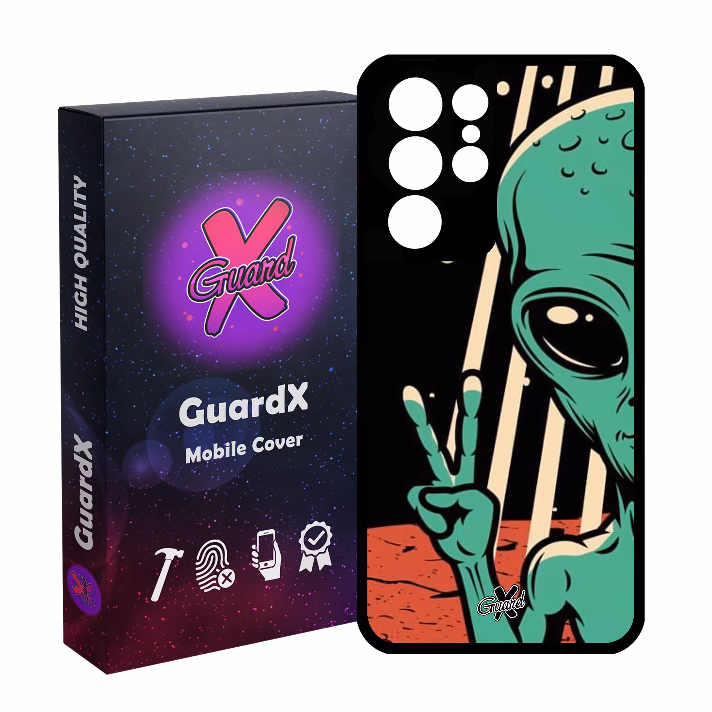 کاور گارد ایکس طرح Alien مدل Glass10499 مناسب برای گوشی موبایل سامسونگ Galaxy S21 Ultra