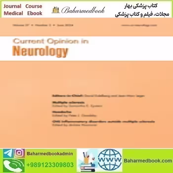 Current Opinion in Neurology Volume 37 1 to 3 2024 TRUE PDF