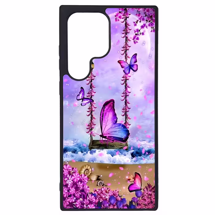 کاور طرح پروانه کد G-028 مناسب برای گوشی موبایل سامسونگ Galaxy S23 Ultra | دیجی قاب دونی