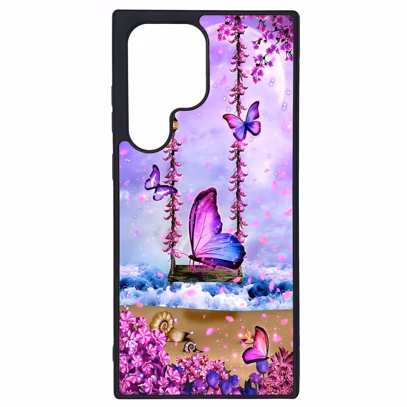 کاور طرح پروانه کد G-028 مناسب برای گوشی موبایل سامسونگ Galaxy S23 Ultra | دیجی قاب دونی