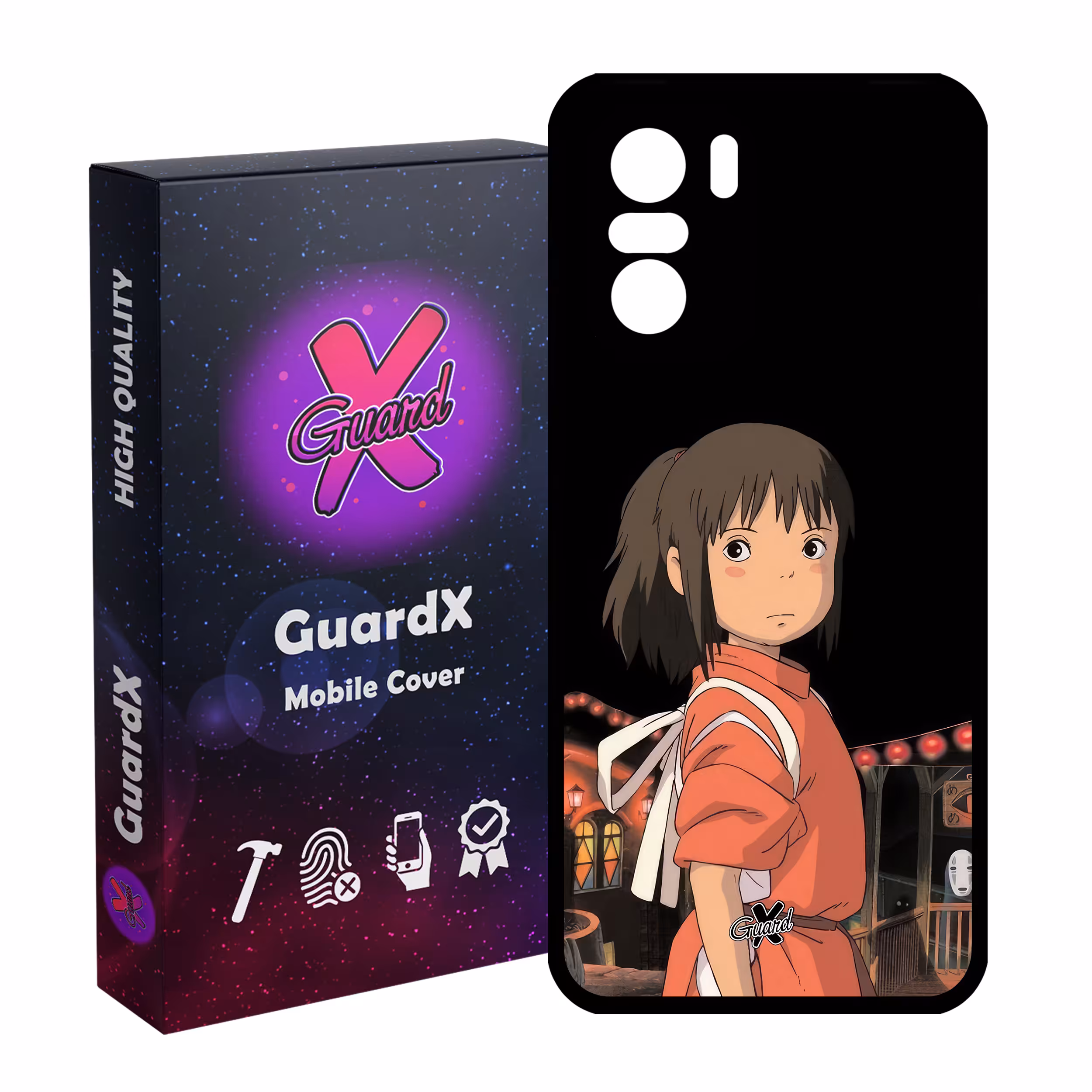 کاور گارد ایکس طرح Spirited Away Anime مدل Glass10574 مناسب برای گوشی موبایل شیائومی Poco F3/MI 11X/MI 11X Pro/Redmi K40/K40 Pro