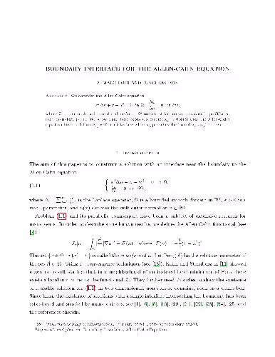 خرید و دانلود نسخه کامل کتاب Boundary interface for the Allen-Cahn equation