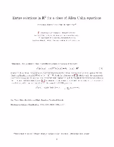 خرید و دانلود نسخه کامل کتاب Entire solutions in R2 for a class of Allen-Cahn equations