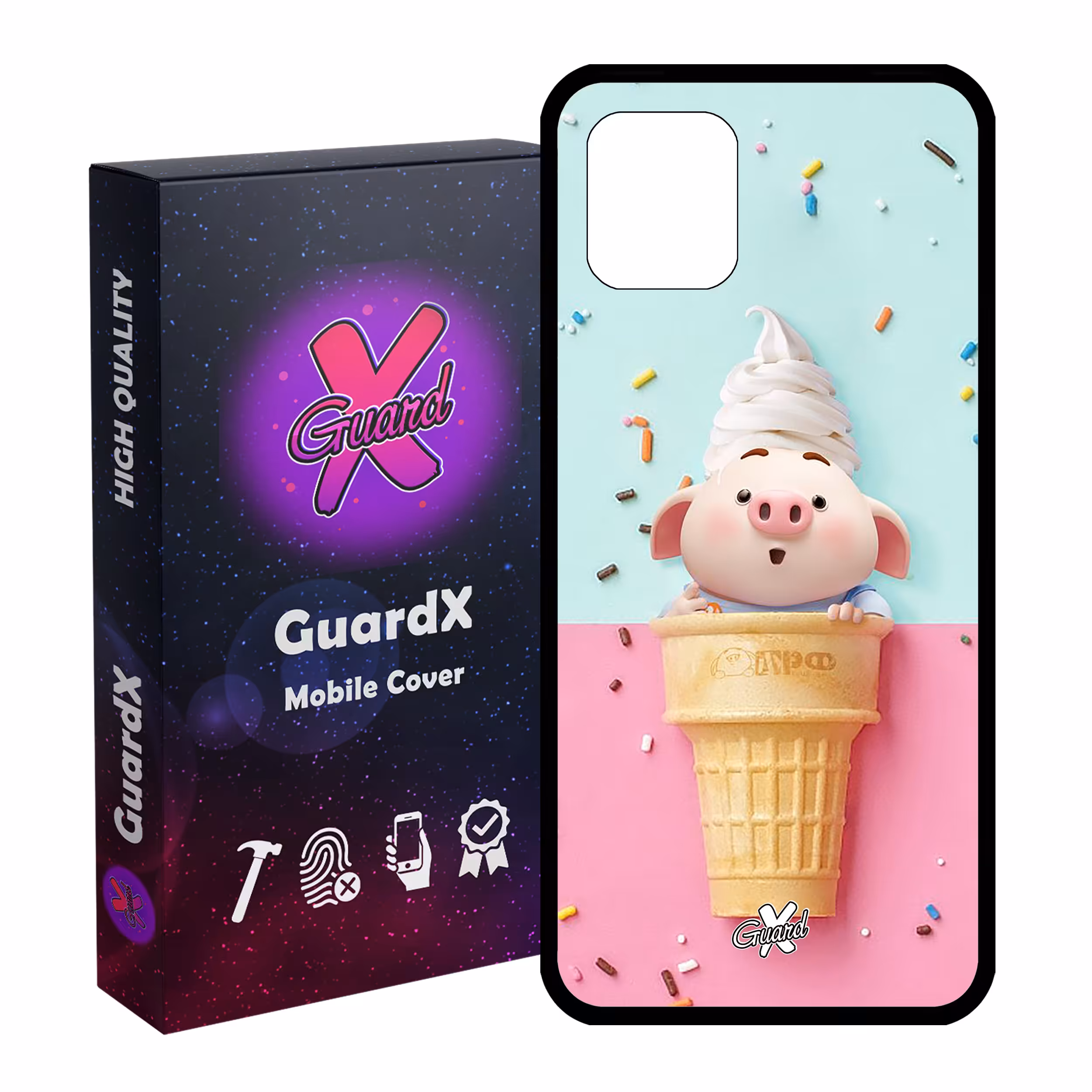 کاور گارد ایکس طرح Pig مدل Glass10026 مناسب برای گوشی موبایل سامسونگ Galaxy Note 10 Lite