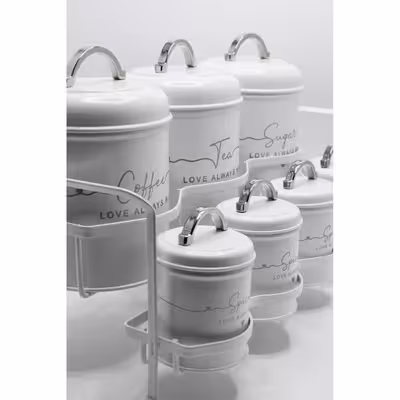 ست جا ادویه 8 پارچه بی وی کی مدل لاو کد 815616 SILVER W
