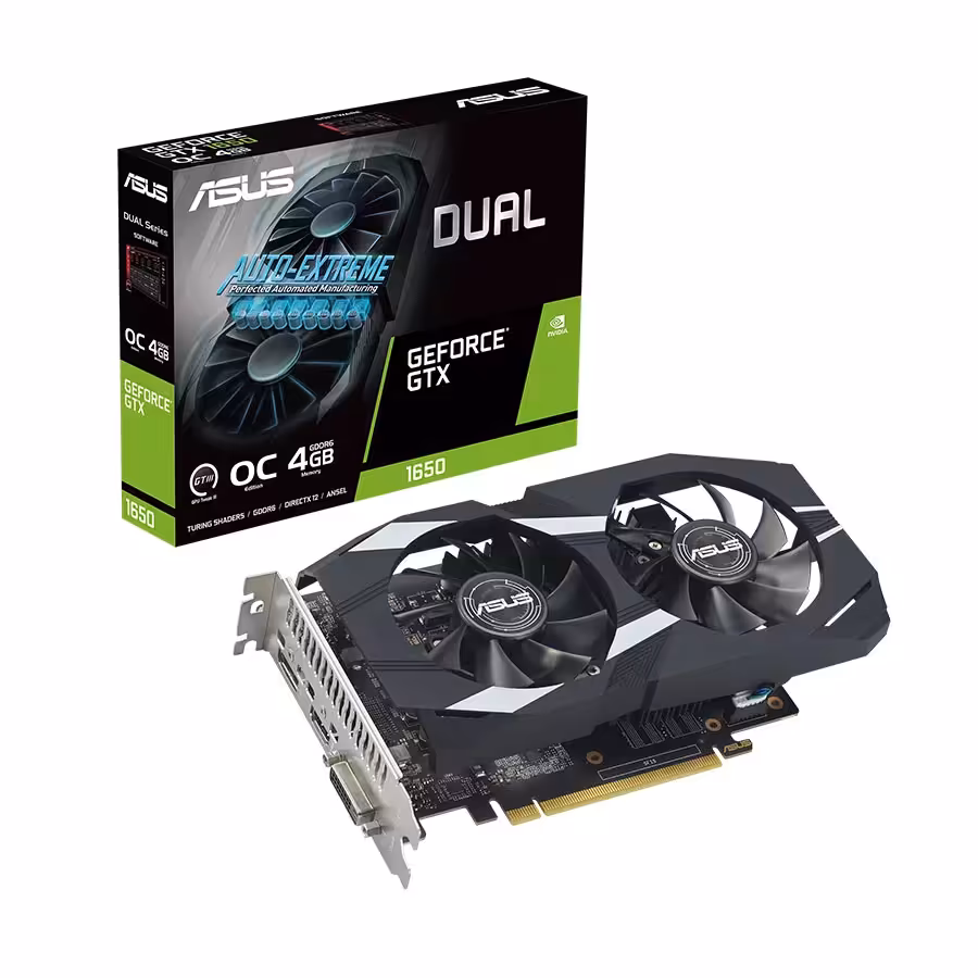 کارت گرافیک ایسوس Dual GeForce GTX 1650 OC Edition 4GB GDDR6 EVO