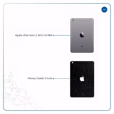 برچسب پوششی ماهوت مدل Honey-Comb-Circle مناسب برای تبلت اپل iPad mini 2 2013 A1489