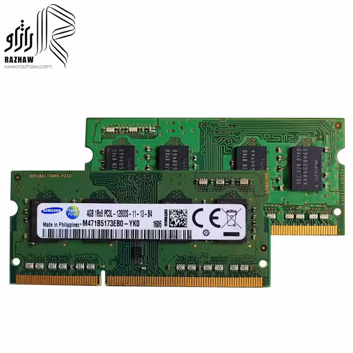 رم لپ تاپ ddr3l سامسونگ 12800/1600mhz مدل M471B ظرفیت 4 گیگ CL11