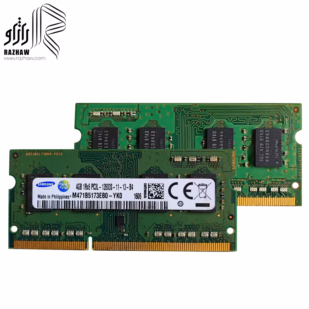رم لپ تاپ ddr3l سامسونگ 12800/1600mhz مدل M471B ظرفیت 4 گیگ CL11