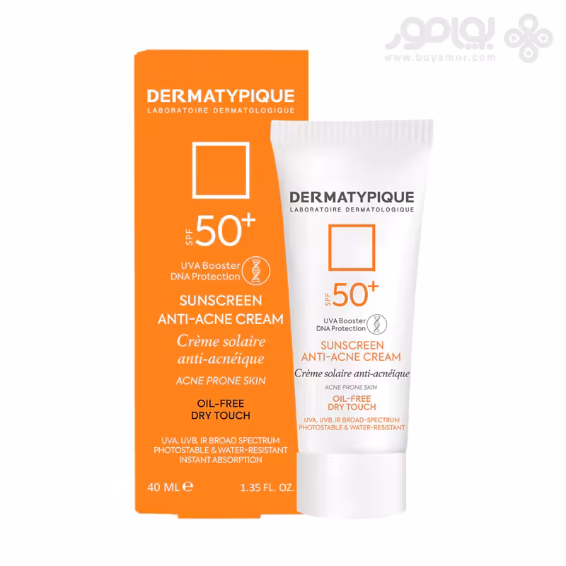 ضد آفتاب ضد جوش درماتیپیک SPF50 مدل ANTI ACNE حجم 50 میل
