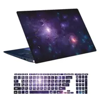 استیکر لپ تاپ توییجین و موییجین طرح Space کد 89 مناسب برای لپ تاپ 15.6 اینچ به همراه برچسب حروف فارسی کیبورد 