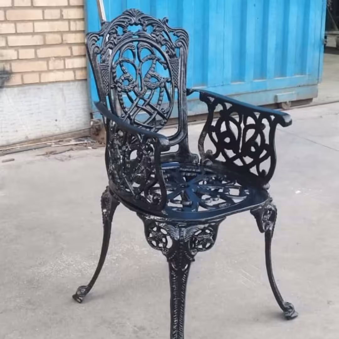 صندلی مبلی راحت مناسب باغ تراس روف  نشکن محکم با رنگ مقاوم کوره ای 