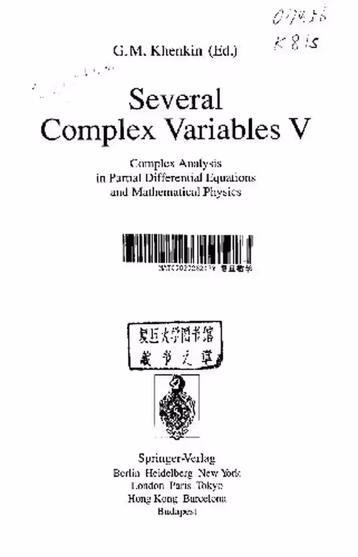 خرید و دانلود نسخه کامل کتاب Several Complex Variables V: Complex Analysis in Partial Differential Equations and Mathematical Physics
