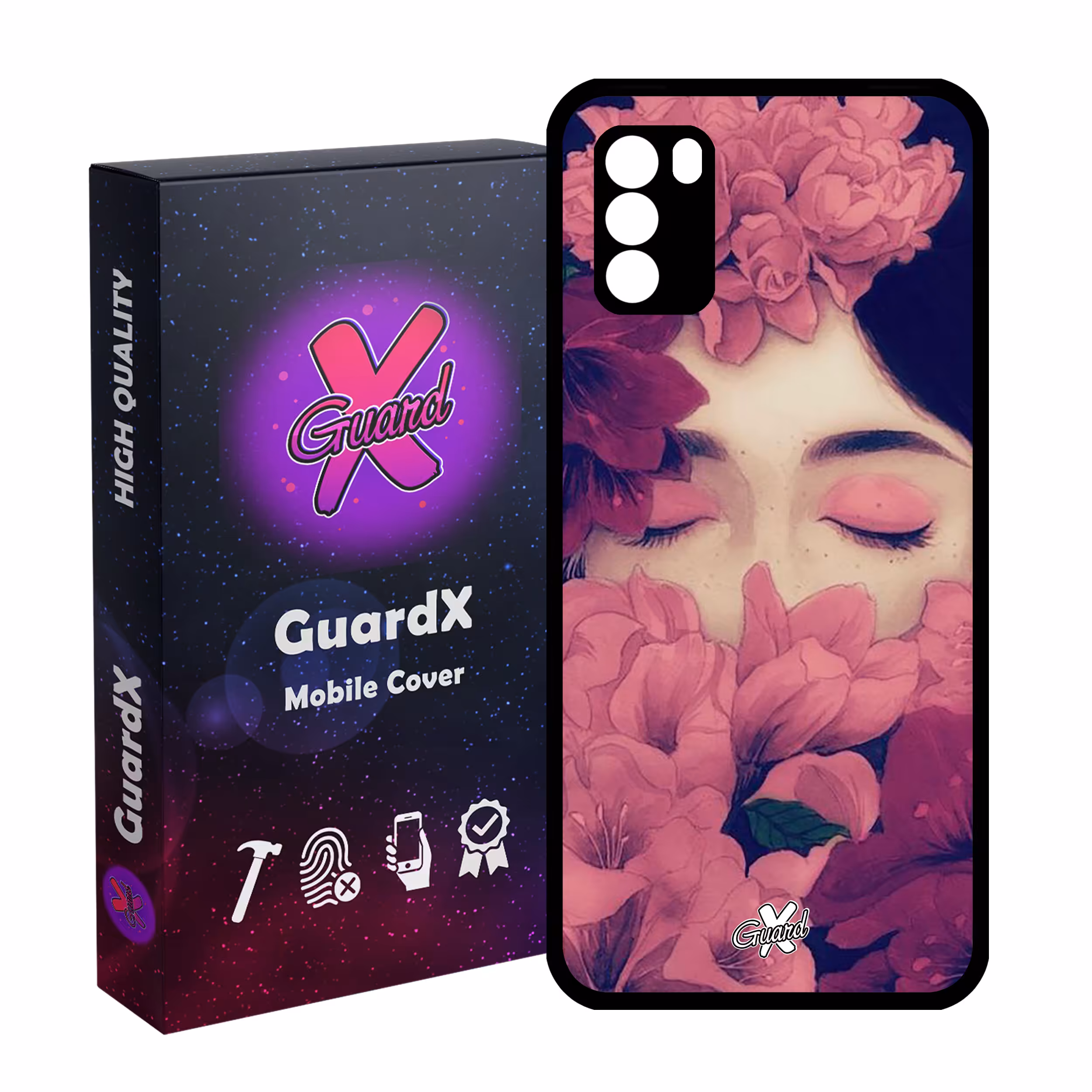 کاور گارد ایکس طرح Girl مدل Glass10027 مناسب برای گوشی موبایل شیائومی Poco M3