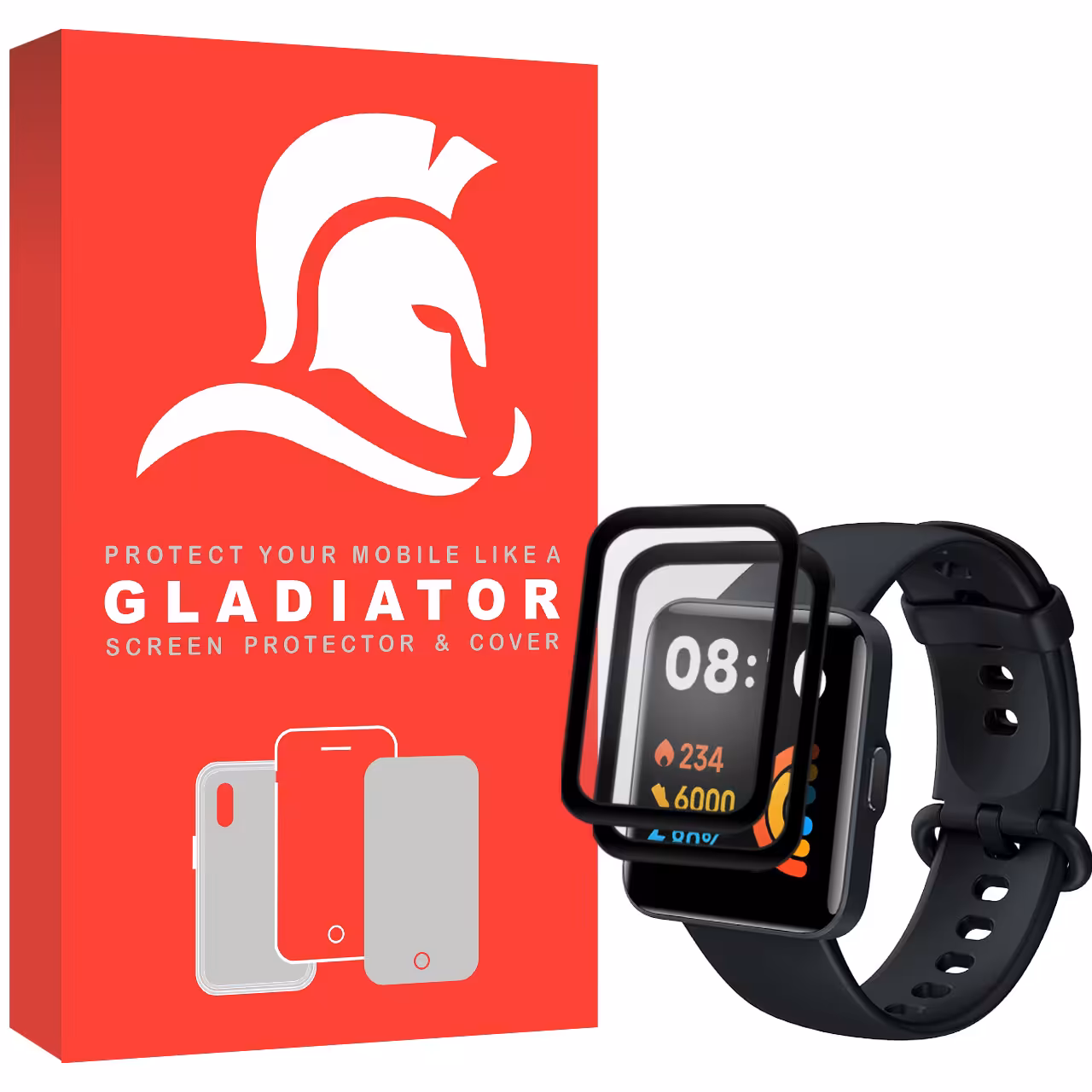 محافظ صفحه نمایش گلادیاتور مدل GWP2000 مناسب برای ساعت هوشمند شیائومی Poco Watch بسته دو عددی