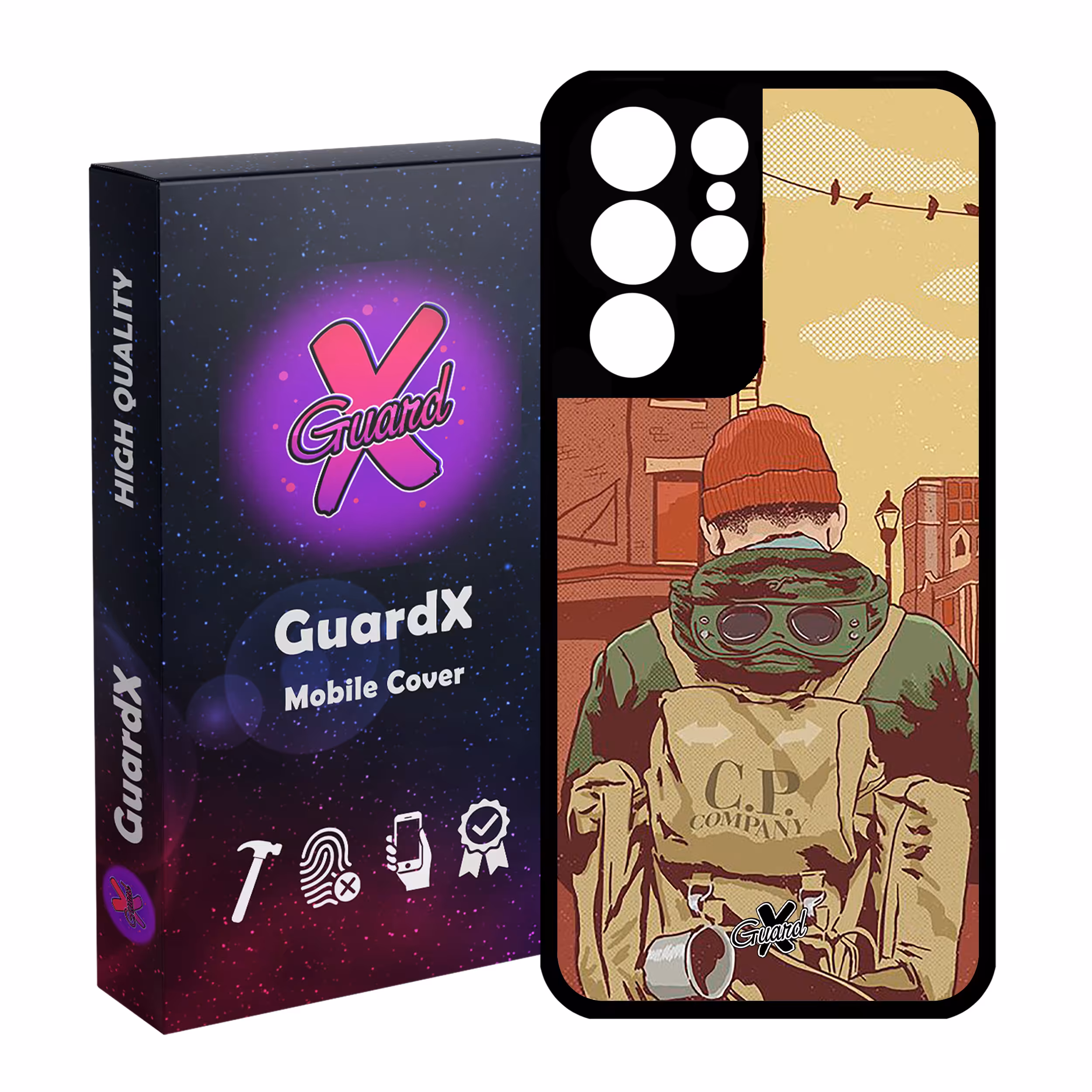 کاور گارد ایکس طرح Man مدل Glass10348 مناسب برای گوشی موبایل سامسونگ Galaxy S21 Ultra