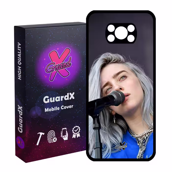 کاور گارد ایکس طرح Billie Eilish مدل Glass10242 مناسب برای گوشی موبایل شیائومی Poco X3 / Poco X3 NFC