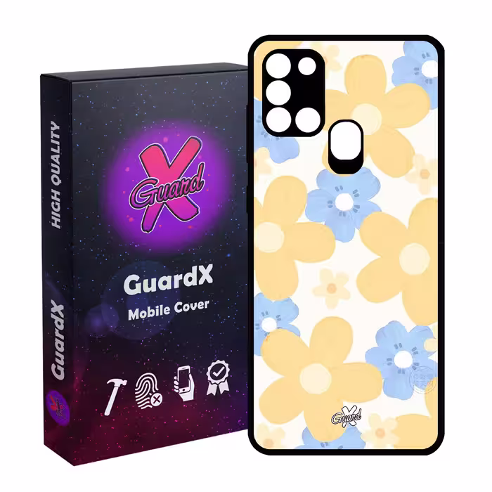 کاور گارد ایکس طرح Flower مدل Glass10539 مناسب برای گوشی موبایل سامسونگ Galaxy A21s