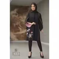 مانتو مزون دوز مجلسی مدل لوتوس رنگ کالباسی کد 1835 برند SET