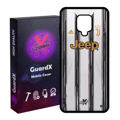 کاور گارد ایکس طرح یوونتوس مدل Glass10229 مناسب برای گوشی موبایل سامسونگ Redmi Note 9S / Note 9 Pro / Note 9 Pro Max