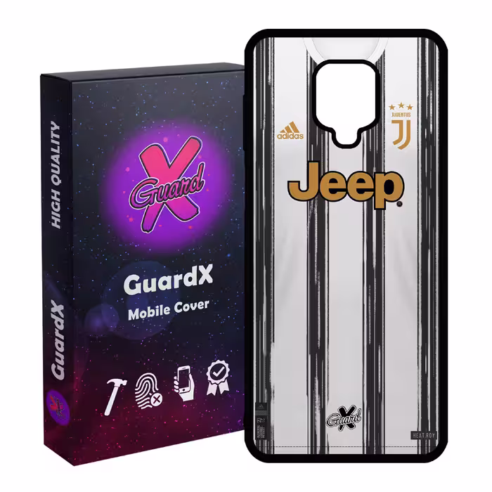 کاور گارد ایکس طرح یوونتوس مدل Glass10229 مناسب برای گوشی موبایل سامسونگ Redmi Note 9S / Note 9 Pro / Note 9 Pro Max