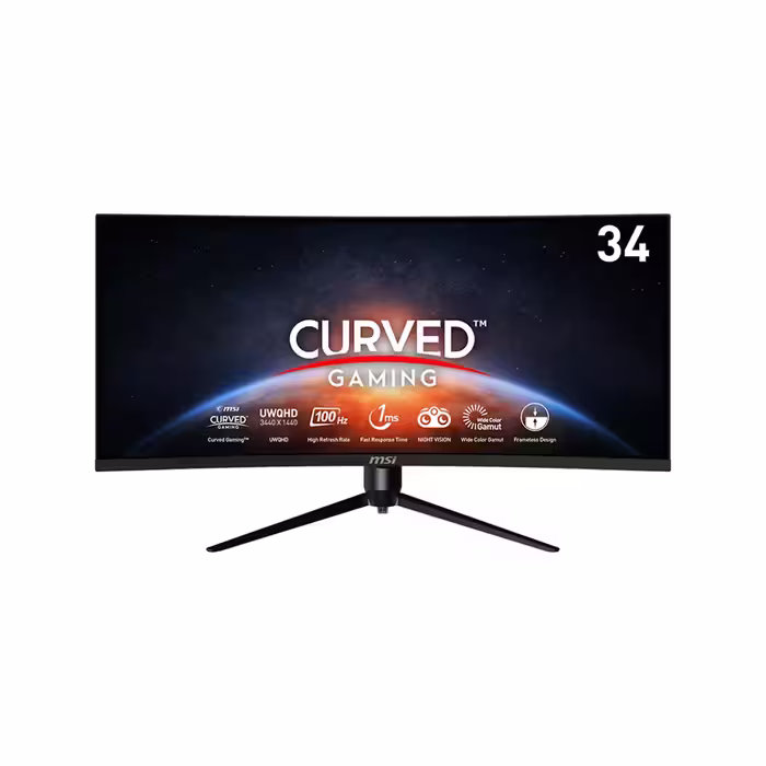 مانیتور منحنی گیمینگ 34 اینچ ام اس ای مدل MAG342CQPV