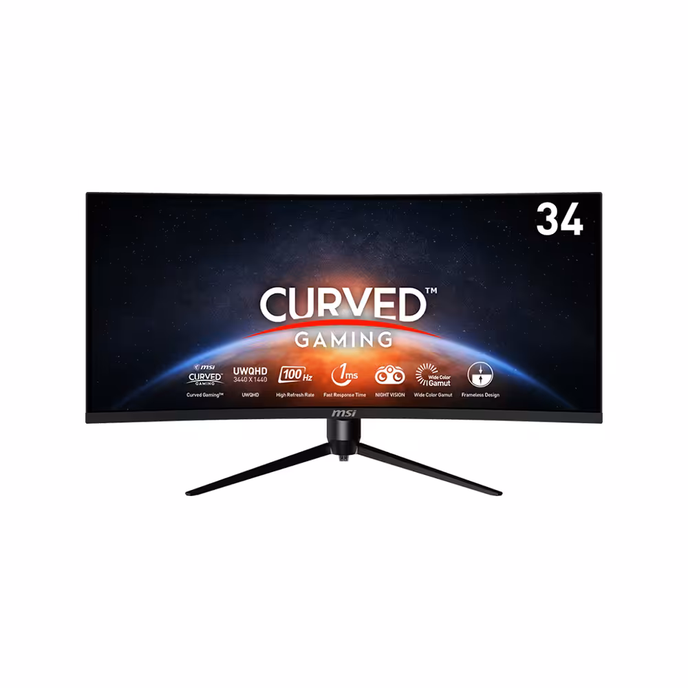 مانیتور منحنی گیمینگ 34 اینچ ام اس ای مدل MAG342CQPV