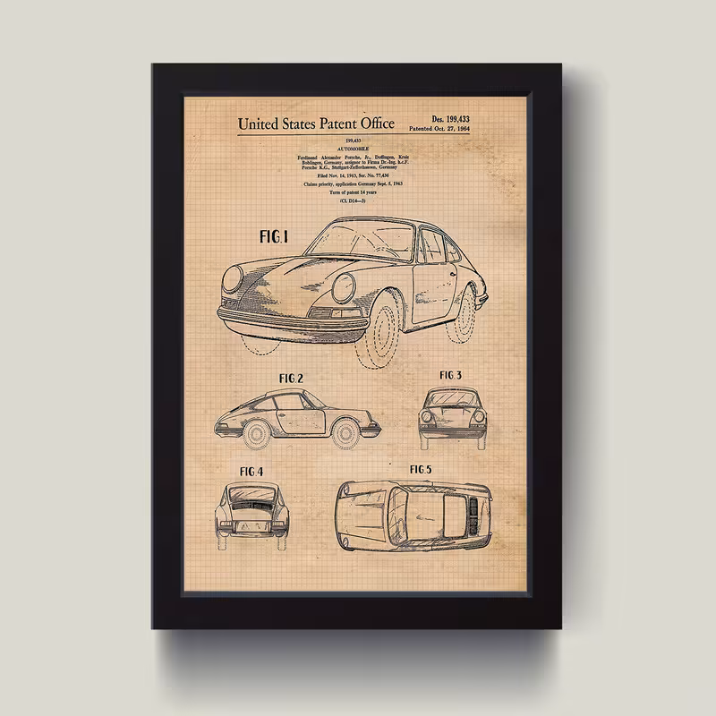 تابلو مدل پورشه Porsche کد S3034-b | دنیای قاب