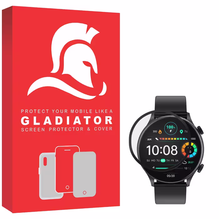 محافظ صفحه نمایش گلادیاتور مدل GWP1000 مناسب برای ساعت هوشمند هایلو Solar Plus