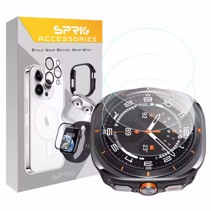 محافظ صفحه نمایش شیشه ای اسپریگ مدل SPG مناسب برای ساعت هوشمند سامسونگ Galaxy watch 7 Ultra بسته سه عددی | کالا برتری