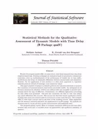 خرید و دانلود نسخه کامل کتاب Gerald van den Boogaart, Petzoldt T. Statistical Methods for the Qualitative Assessment of Dynamic Models with Time Delay (R Package qualV)   Code