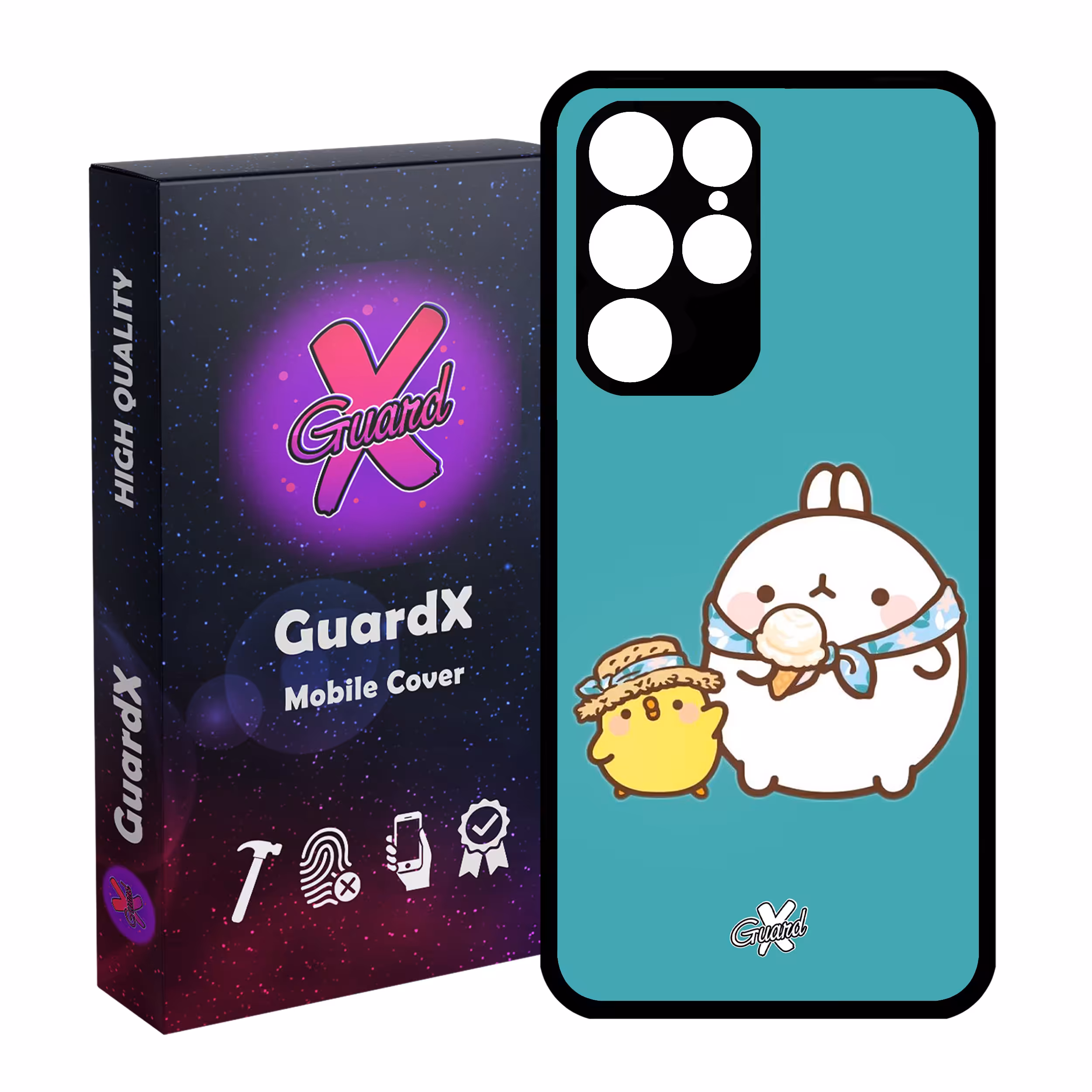کاور گارد ایکس طرح مولانگ مدل Glass10312 مناسب برای گوشی موبایل سامسونگ Galaxy S22 Ultra