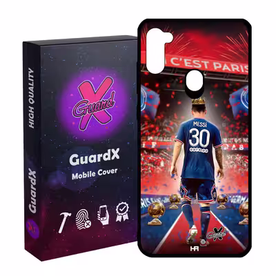 کاور گارد ایکس طرح مسی مدل Glass10377 مناسب برای گوشی موبایل سامسونگ Galaxy A11