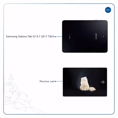 برچسب پوششی ماهوت مدل Persian cat مناسب برای تبلت سامسونگ Galaxy Tab S3 9.7 2017 T825