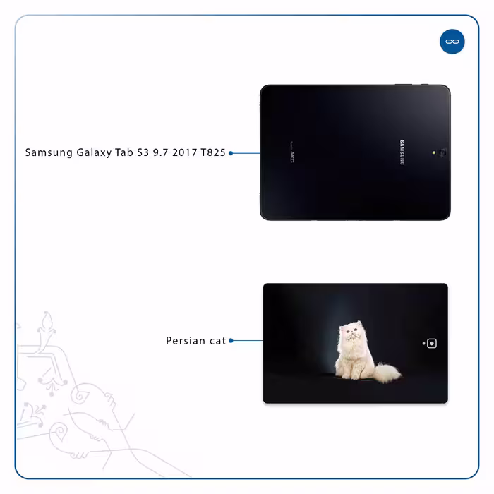 برچسب پوششی ماهوت مدل Persian cat مناسب برای تبلت سامسونگ Galaxy Tab S3 9.7 2017 T825