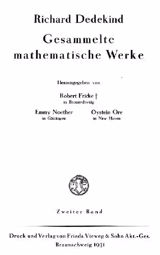 خرید و دانلود نسخه کامل کتاب Gesammelte mathematische Werke 2