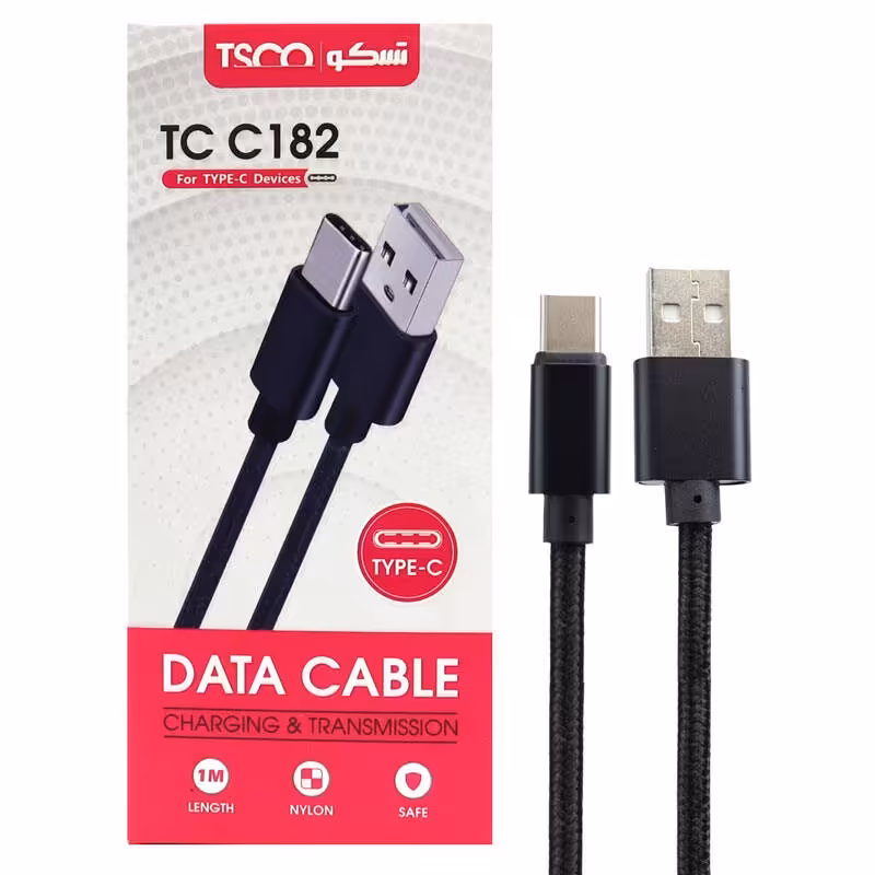 کابل تایپ سی TSCO TC C182 2.1A 1m