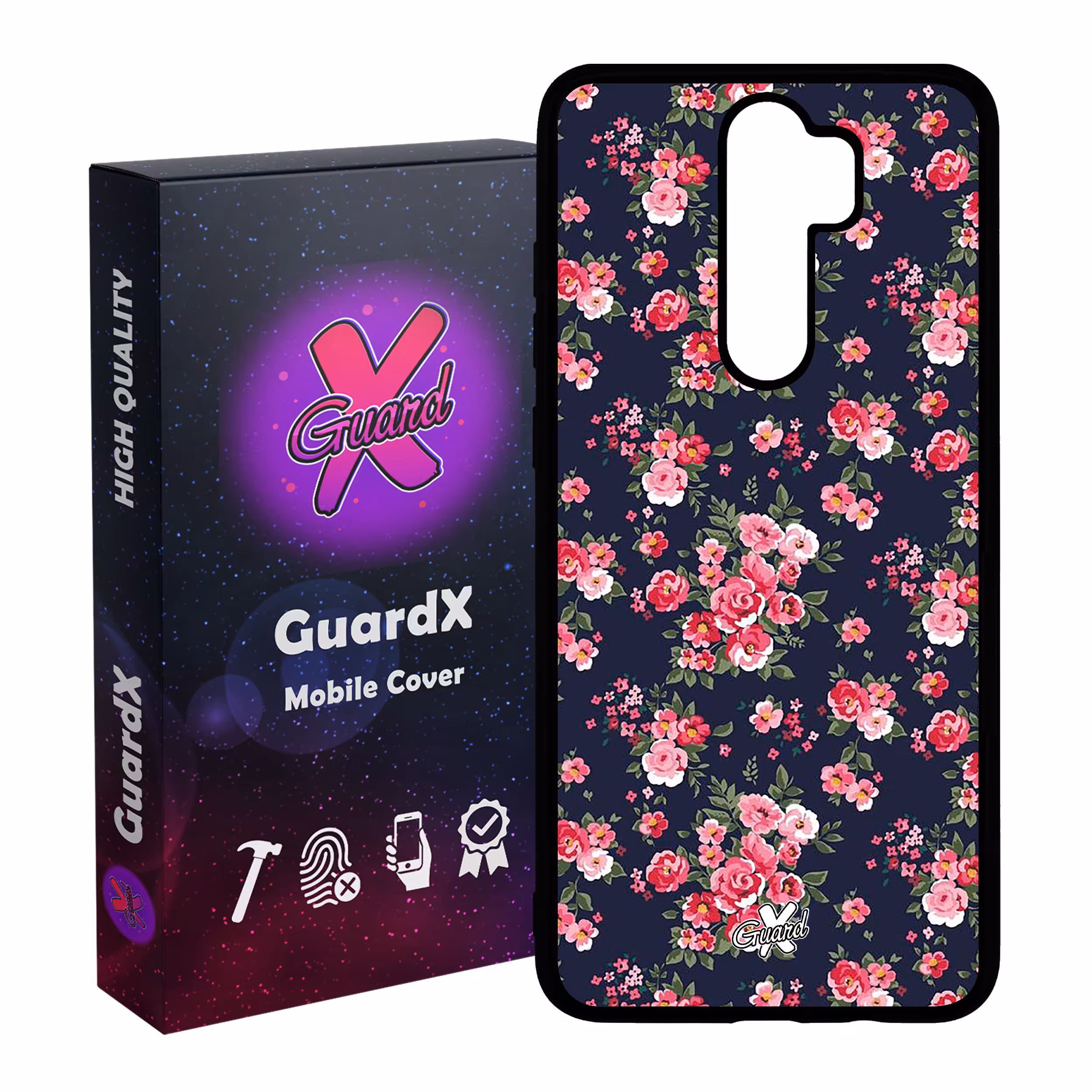 کاور گارد ایکس طرح Flower مدل Glass10130 مناسب برای گوشی موبایل شیائومی Redmi 9 / 9 Prime